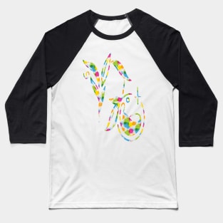 colorful floral Capricorn Baseball T-Shirt